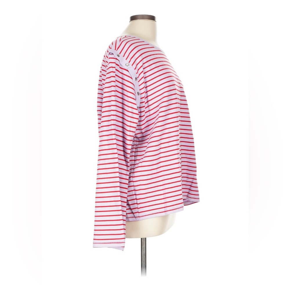Anthropologie Maeve Lavender and Red Striped Top - Picture 4 of 12